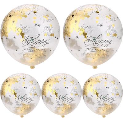 5Pcs 30 40 50th Happy Birthday Age Confetti Filled Balloons Wedding Party Decor
