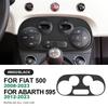 for Fiat 500 Abarth 595 2012 2013 2014 2015- Made of Alcantara Suede Sticker Central Ac Panel Trim Car Interior Accessories
