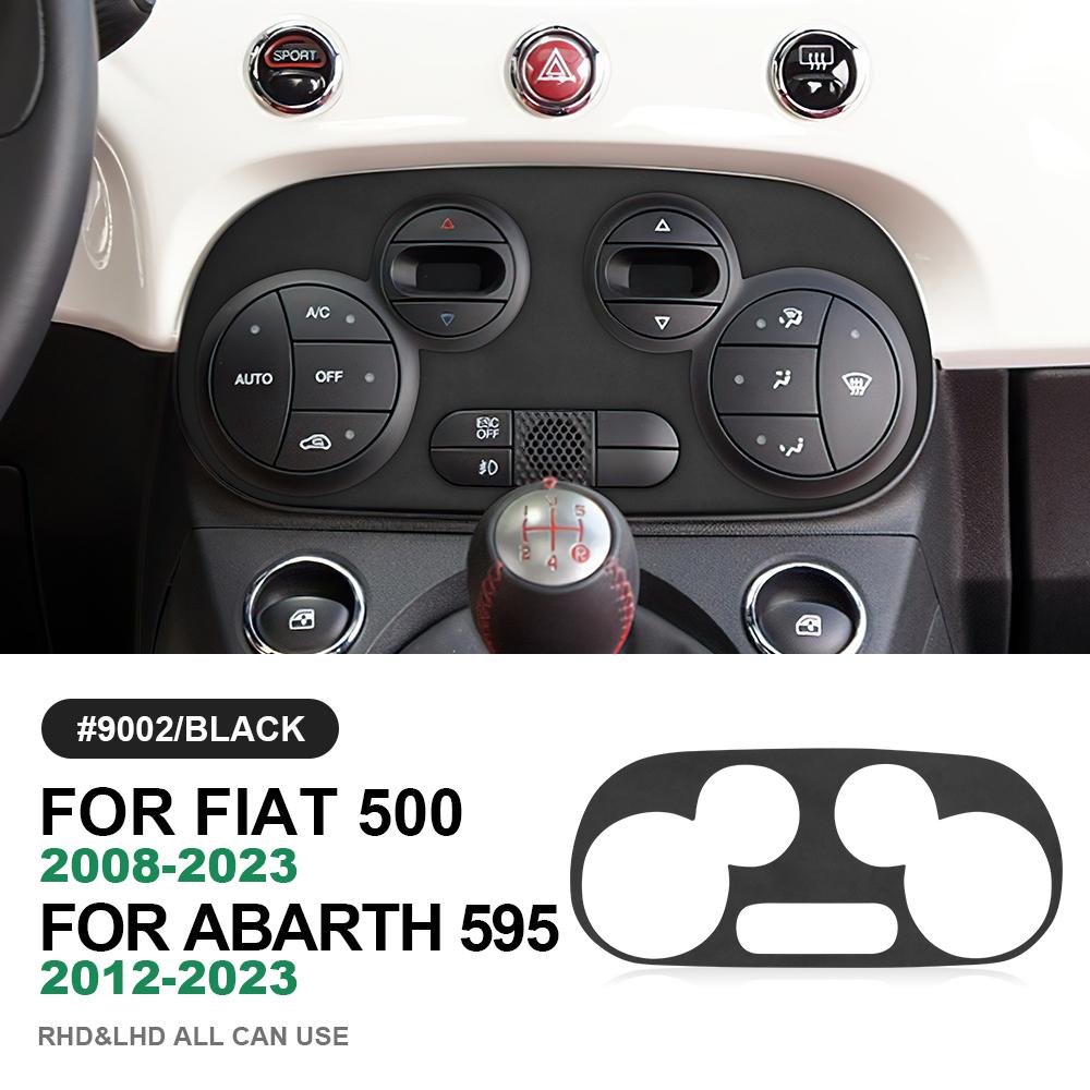 for Fiat 500 Abarth 595 2012 2013 2014 2015- Made of Alcantara Suede Sticker Central Ac Panel Trim Car Interior Accessories Fiat 500 Abarth 595