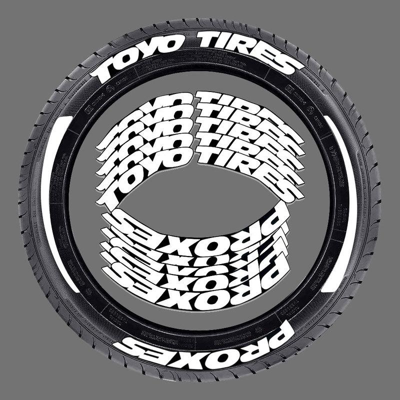 TOYO TIRES PROXES Universale 3D Auto Impermeabile Adesivo per Pneumatici Ruota Auto Gomma Lettere Unite Decalcomanie Accessori