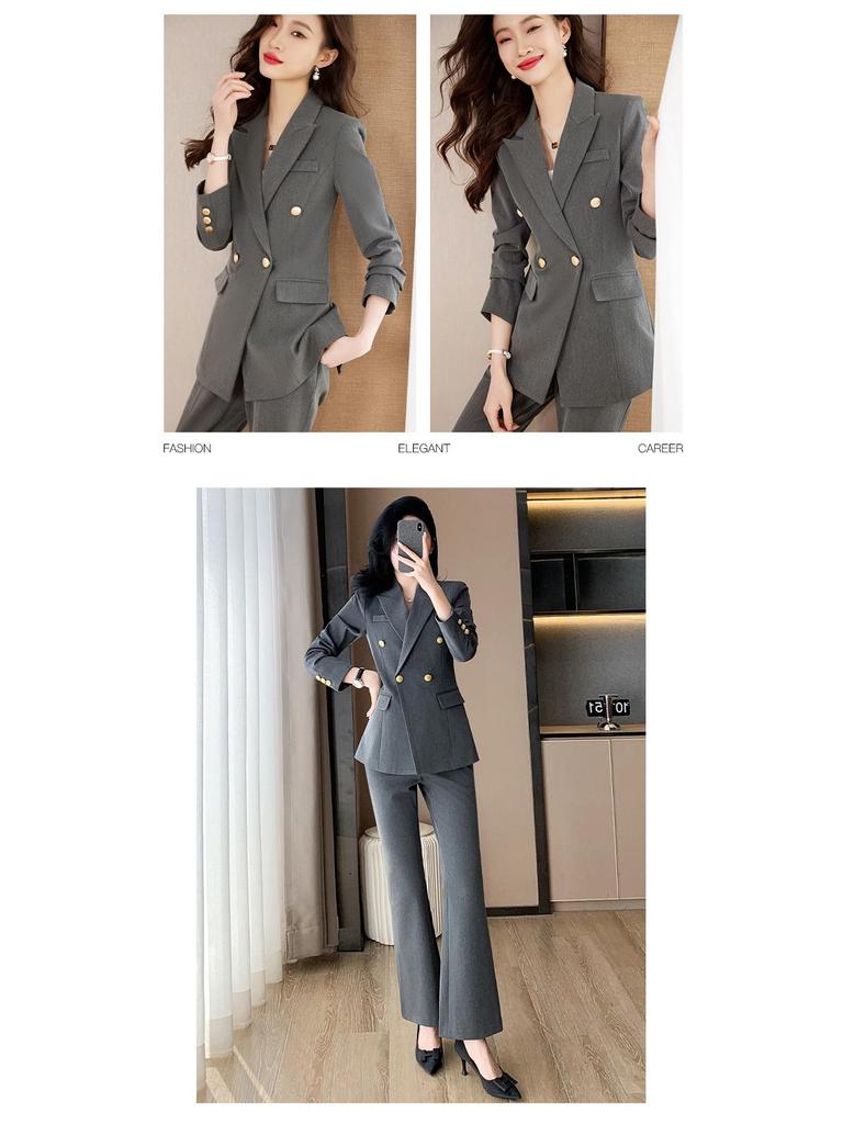 Women's 2025 High-End Professional Suit Set - Spring/Autumn Formal Wear