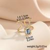 High-end Light Luxury Style Nail Art Wearable Nail 18k Gold-plated Geometric Zircon Creative Design Personality Accessories