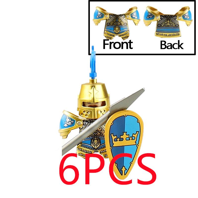 MOC Building Blocks Medieval Character Accessories Warhorses Militiamen Dragons Castles Knights Brick Gifts Toy Helmets Shields