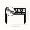 Metal Garden Stake Dragonfly Decor Custom Sign Lawn Ornament Farmhouse Accent Durable