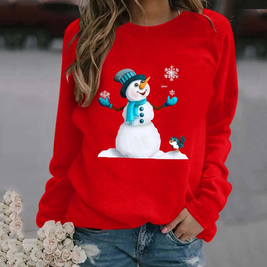 Women's Christmas Pattern Long Sleeve Sweatshirt