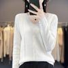 Spring Knitted Sweater, Pullover, V-neck Base Layer, Plush Sweater for Women