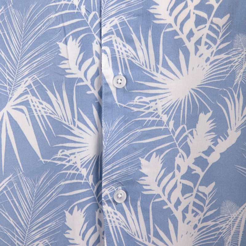 Chemise manches courtes imprimée tropical en viscose Homme BLAGGIO