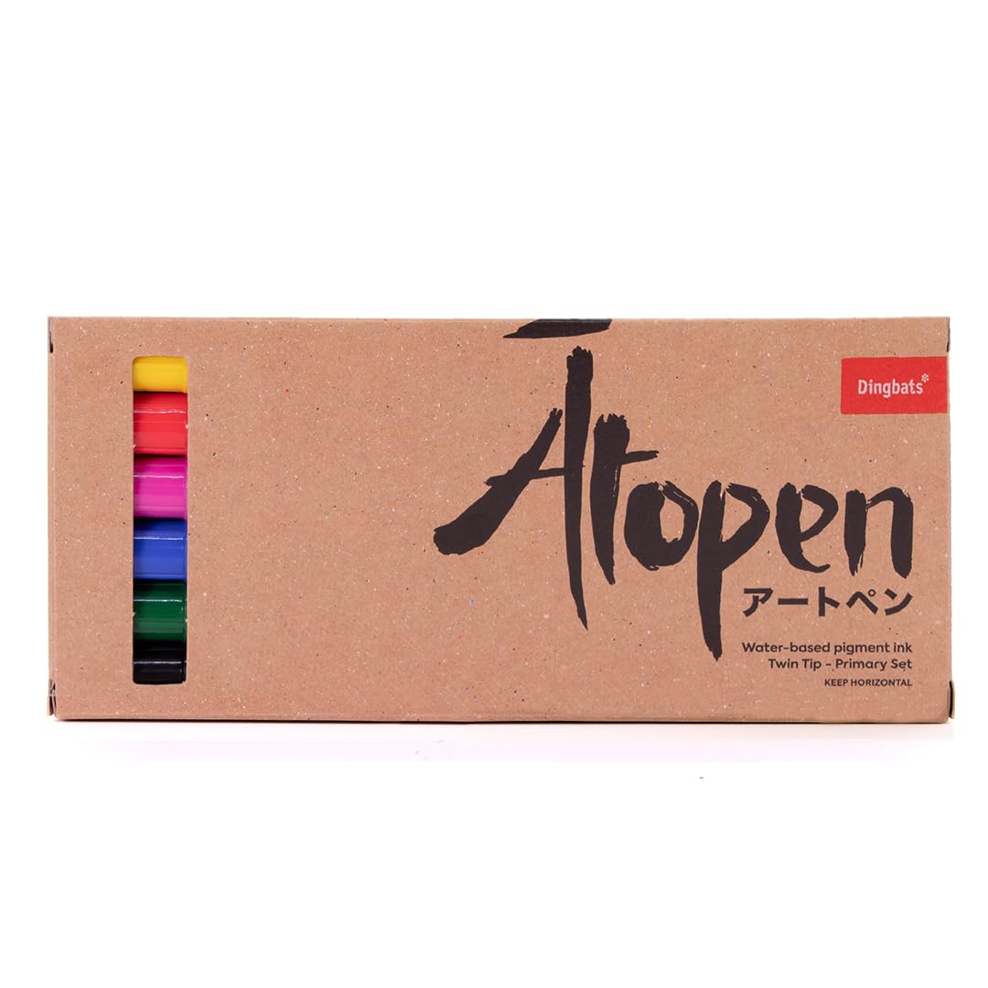 

Dingbats Dual Tip Color Pens Drawing Marker Pen Set with Fineliner and Brush Pens Calligraphy - Ātopen - Water-Based - Smudge-Proof - Journaling,