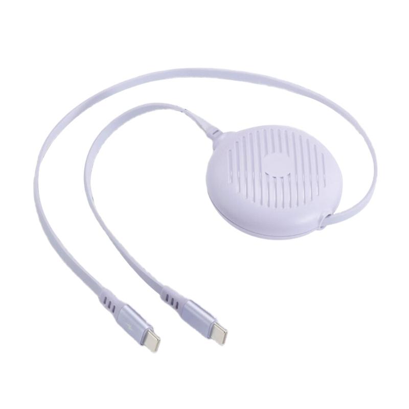 

100W USB C to C Cable Fast Charging with Retractable Feature for Laptops Tablets Phone Game Controller and Other Devices