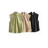 Kaslead New Arrival Women's Clothing Fashion Style Fashionable All-Match Silk Forged Texture Sleeveless Tops 3666175