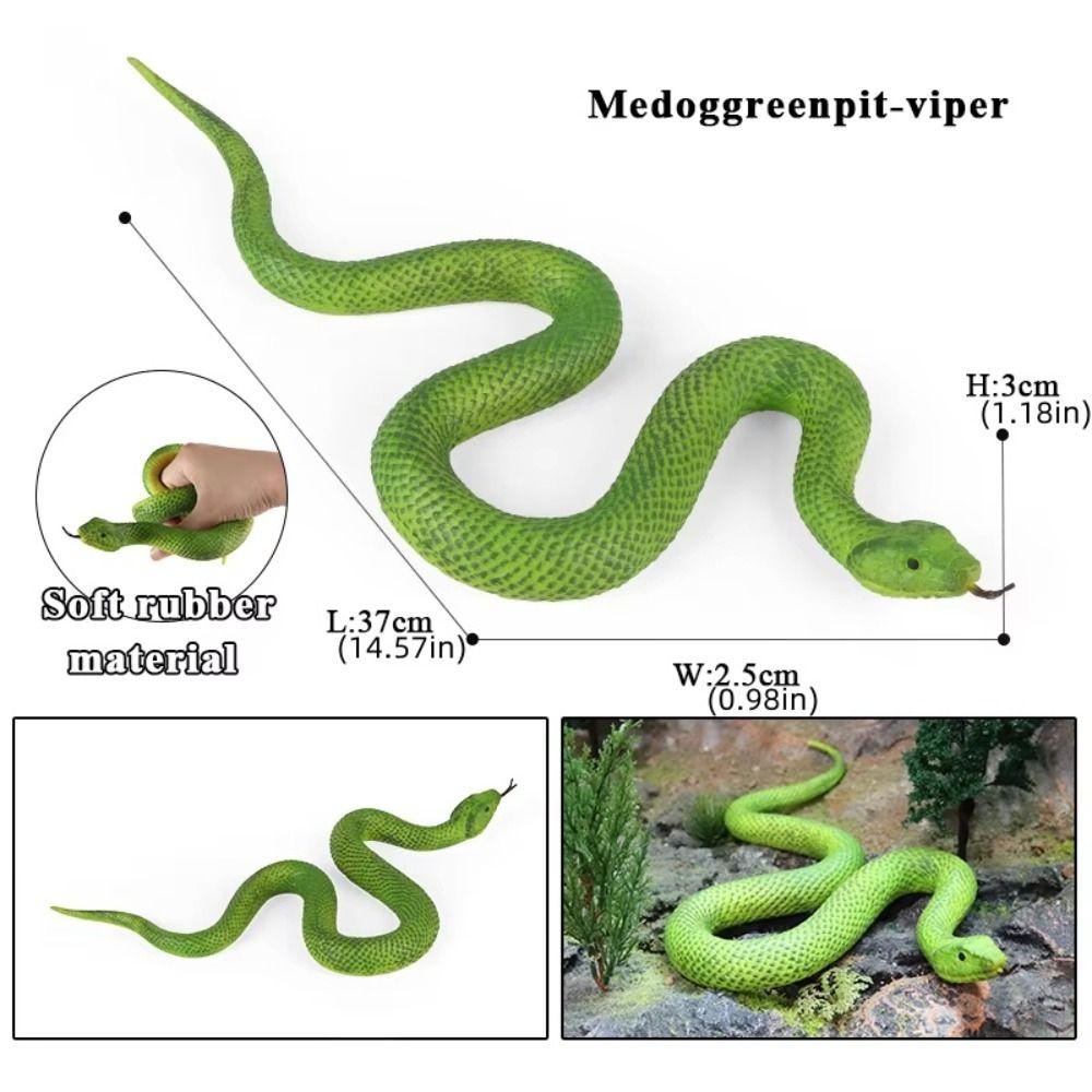 Reptile Animal Rattlesnake Model Soft TPR Simulation Snake Funny Snake Action Figures  Prank Toy