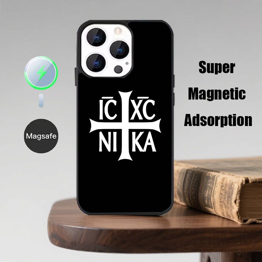 Orthodox Christian Cross Icon Phone Case  For iPhone 16,15,14,13,12,11,Pro,Max,Plus,Mini,Magsafe,Magnetic Wireless Charging Case