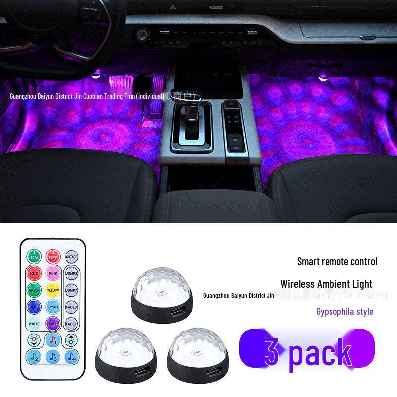 Car USB LED Starlight Interior Atmosphere Light with Remote Control