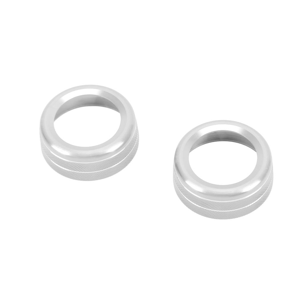 2 Stück Klimaanlagen-Knopfabdeckung Aluminiumlegierung AC-Schalterring Ersatz für Panamera