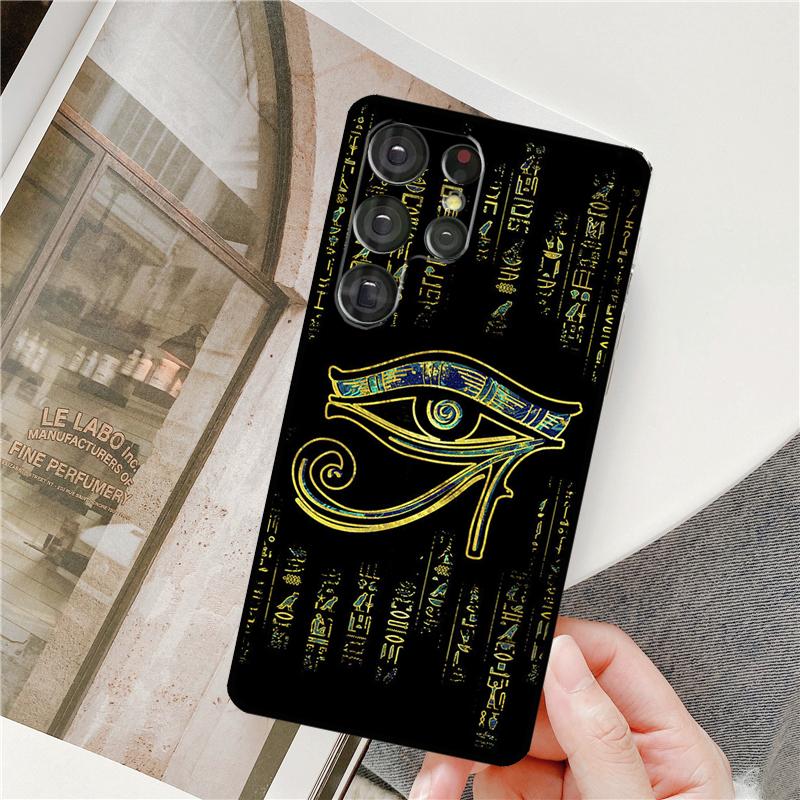 Sacred Eye of Horus Egypt Fresco Phone Case For Samsung Galaxy S24 Ultra S9 S10 S20 S22 S21 Plus S23 FE S25 Ultra Full Cover