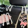 Light Luxury Pearl Car Pendant: Multi-functional Hook for Rear Seat Storage