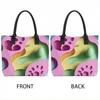  Colorful Geometric Print Casual Tote Bag Large Capacity Fashion Shoulder Bag for Daily Use