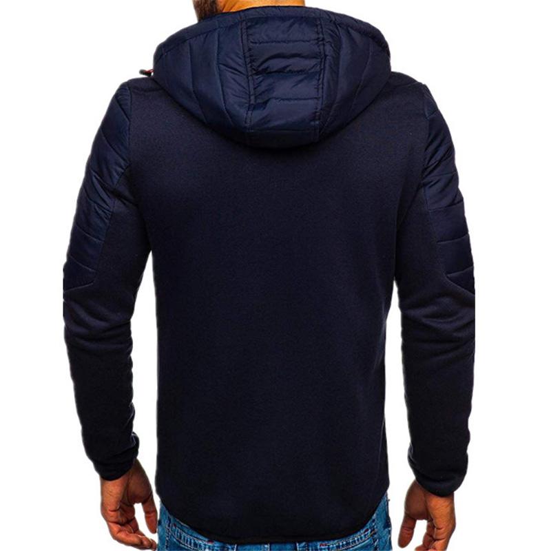 Men's Hoodies Spring Autumn Casual LongSleeve Zip Up Hoodie Men Sweatshirt Patchwork Hooded Sweatshirts Streetwear Hoody Cardigan