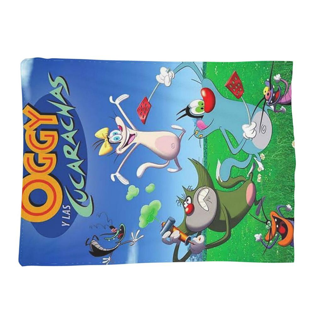Animation Anime Film Oggy und die Kakerlaken Decken Weiche Warme Flanell Überwurfdecke Abdeckung für Bett Wohnzimmer Reise Sofa