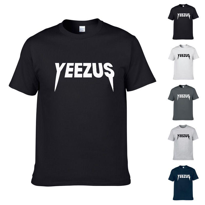 Yeezus Men Letter Short Sleeve Tshirt Cotton Shirt Tee Tops Casual Wear