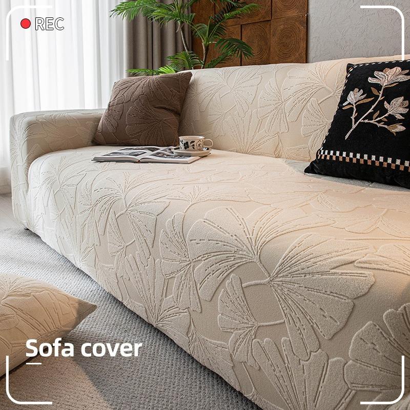 The New Jacquard Velvet All Season Elastic Sofa Cover Is All Inclusive and All In One  with Cat Scratch and Anti Slip Properties