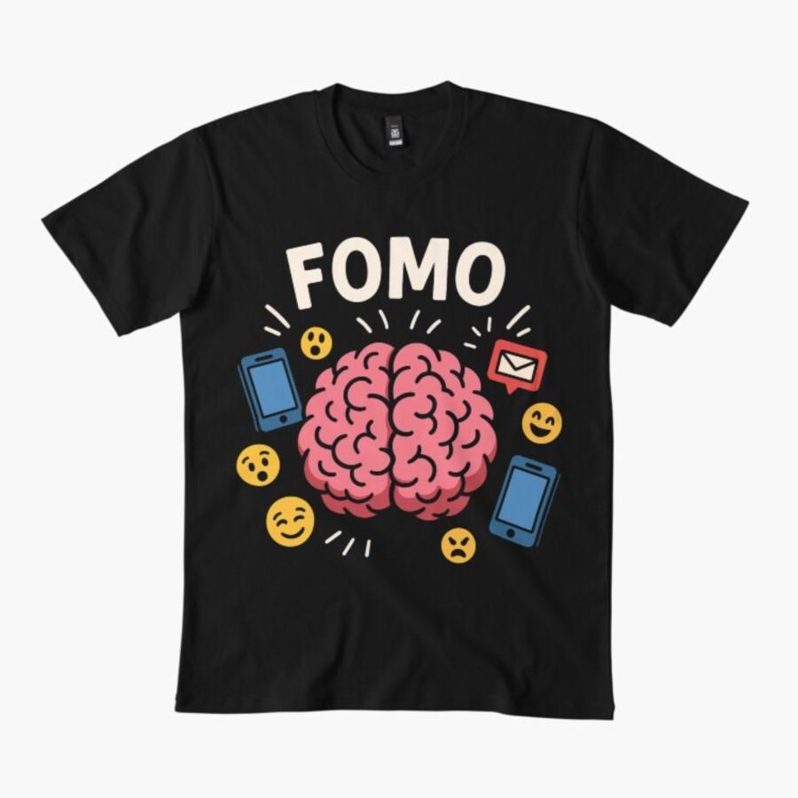 FOMO T-shirt For Men Women 100% Cotton T Shirts Short Sleeve Tops 1112-4