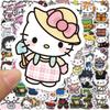 100 Sheets Cute Hello Kitty Stickers for DIY Decoration