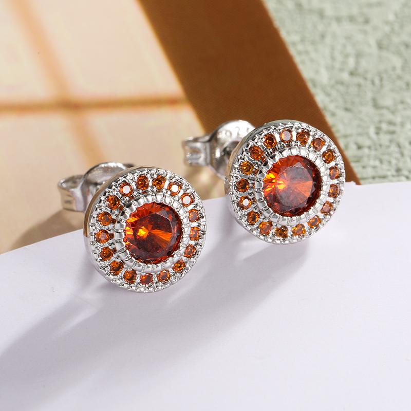 

Акупрессурные серьги для похудения Нежные серьги-гвоздики для похудения для женщин Кубический цирконий Универсальные лимфатические серьги Ювелирные изделия