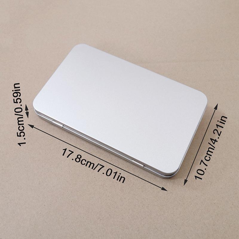Household Iron Storage Box Tin Box Container Empty Hinged Lid Empty Storage Box Candy Card Jewelry Organizer