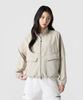 Umbro Linen-Like Women'S Stand Neck Windbreaker Jacket Beige Ur122Cjk36
