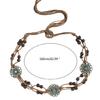 Adjustable Woven Waist Chain Fashionable Link Belt Woven Fringe Waist Belt
