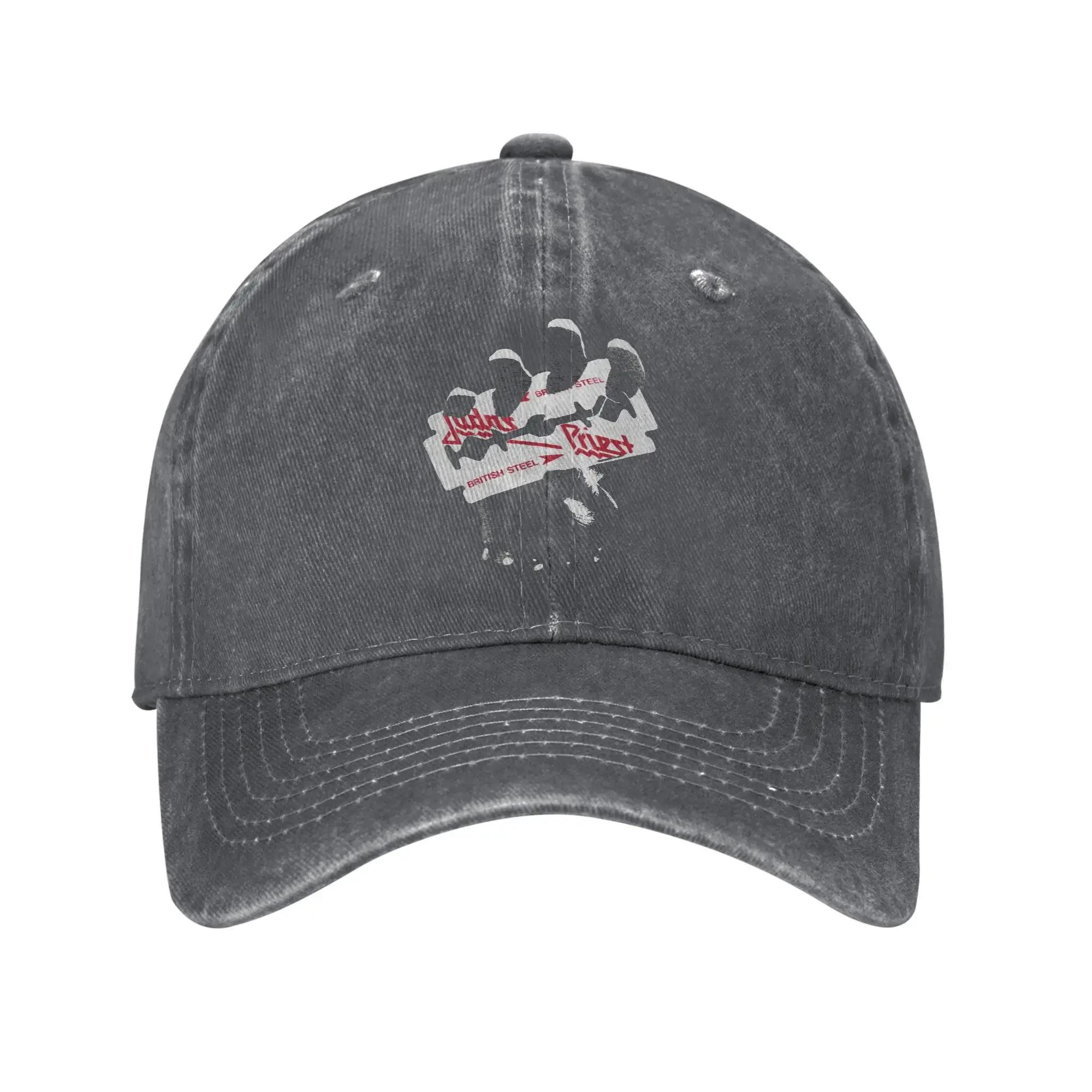 

Judas Priest Faith Hand Vintage Baseball Caps Unisex Distressed Denim Washed Snapback Hat Band Music Outdoor Running Soft Hat Adjustable
