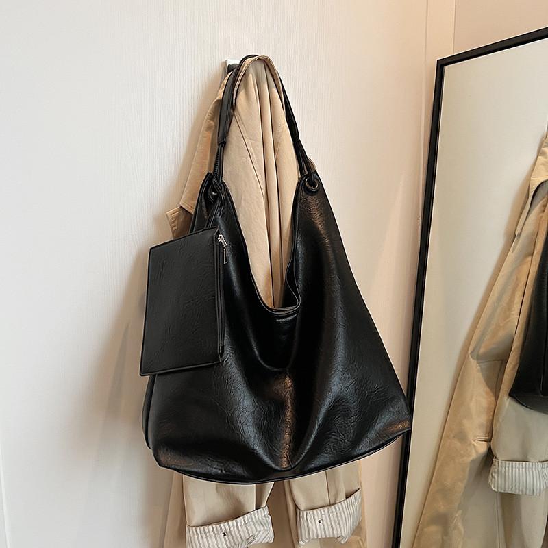 Ielgy Retro Bag Fashion Simple High-End Feeling One-Shoulder Casual All-Match Tote Bag