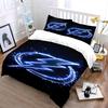 "Blue Lightning Bolt Digital Design" Print Bedding Set Duvet Cover Pillowcases (1* Duvet Cover 2* Pillowcases Do Not Include Comforter)