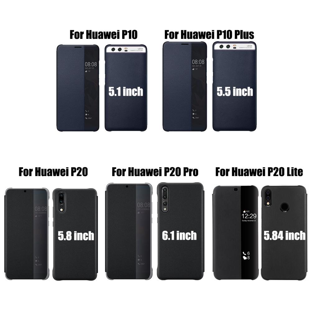 Coque de téléphone avec fonction Veille/Réveil Automatique pour Huawei P50 Pro P40 P30 Lite P20 P10 Plus Mate 20 Lite Mate20 Mate 10 Pro Housse à Rabat Smart View Funda Capa