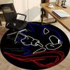 1pc Sonic Neon Sign Office Round Area Rug, Indoor Mat Suitable For Office,Bedroom Living Room Home Decor, Room Deco a0926056