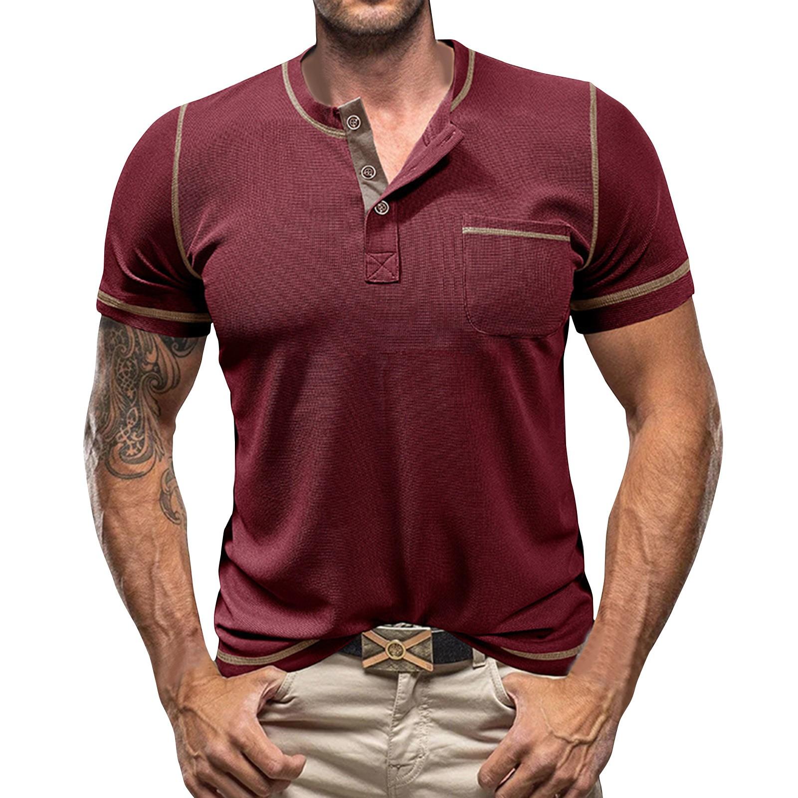 

Мужские повседневные деловые однотонные рубашки Мужские рубашки на пуговицах XL винный