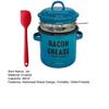 Bacon Grease Container with Strainer Scraper 46oz Ceramic Grease Saver 46oz Retro Lard Pot Cooking Up Fat Catcher