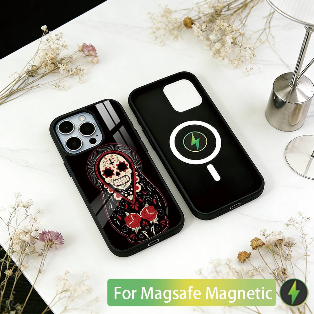 Russian Dolls Matryoshka Phone Case For iPhone17,16,15,14,13,12,11 Plus,Pro Magnetic For Magsafe Wireless Charging