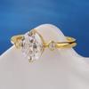 2CT Oval Cut Full Moissanite Engagement Ring 100%   CopperWedding Promise Bands for Women Jewelry Anniversary Gift