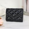 Simple student short wallet wallet niche diamond design multi-card women's small square bag change bag