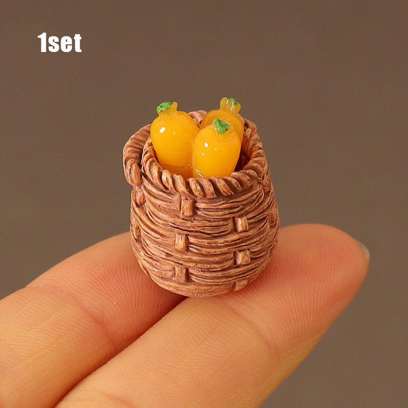 1 набор 1/12 кукольный домик имитация морковных корзин кукольная кухня корзина для хранения продуктов украшения кукольные домики аксессуары