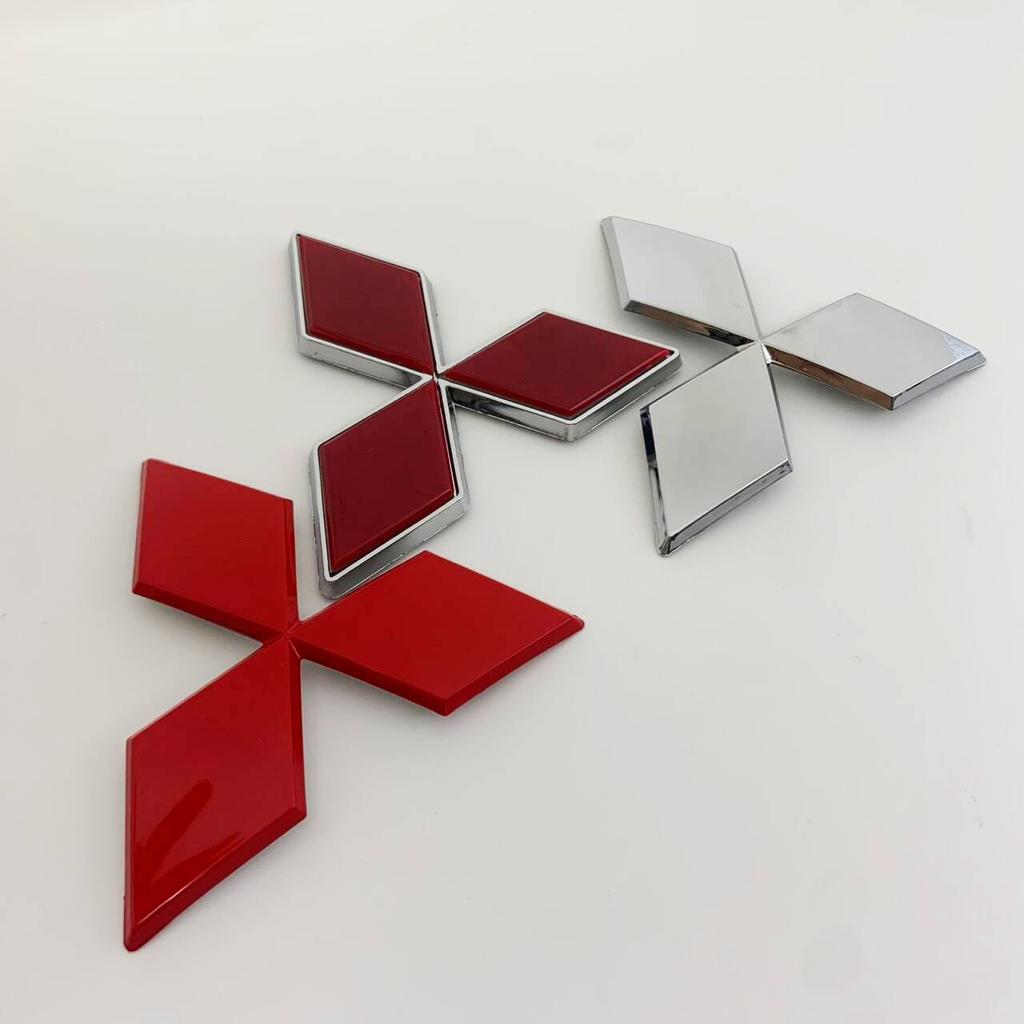 Car Logo Emblem Hood Front And Rear Tail Mark Rear Badge Sticker Accessories For Mitsubishi Outlander RalliArt ASX Pajero Lancer