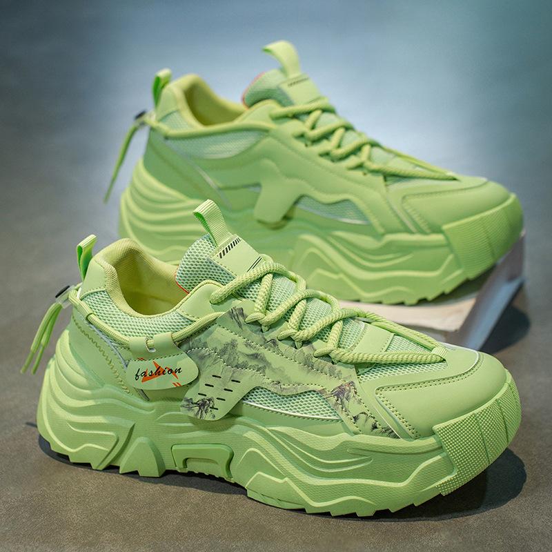 Scarpe da uomo nuove estive da uomo con plateau sportive in rete traspiranti casual scarpe da papà da uomo