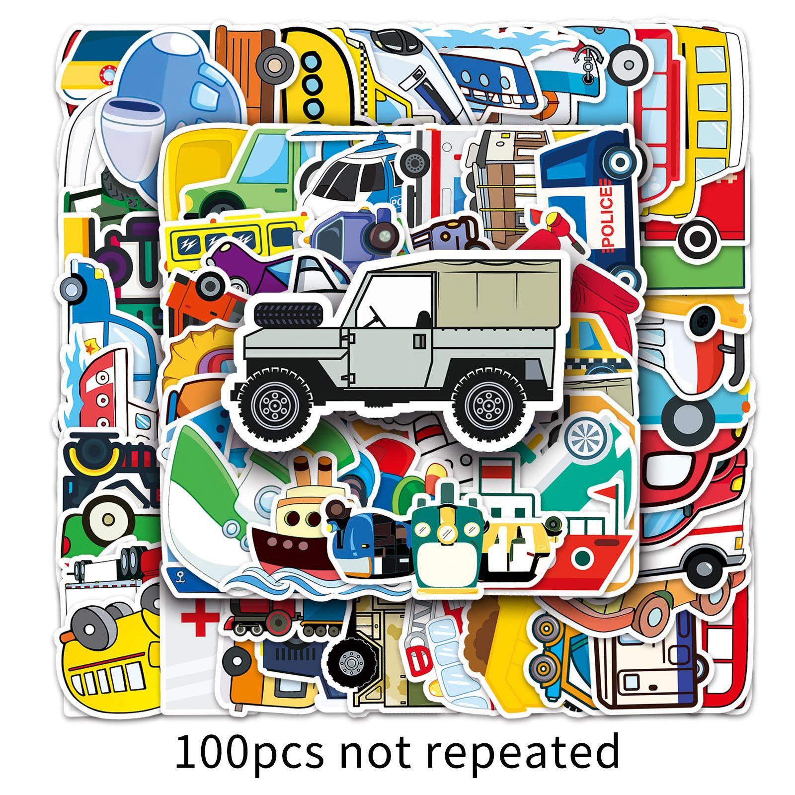 100 Cartoon Graffiti Stickers for Vehicles, Laptops, Suitcases, Cars & Scooters