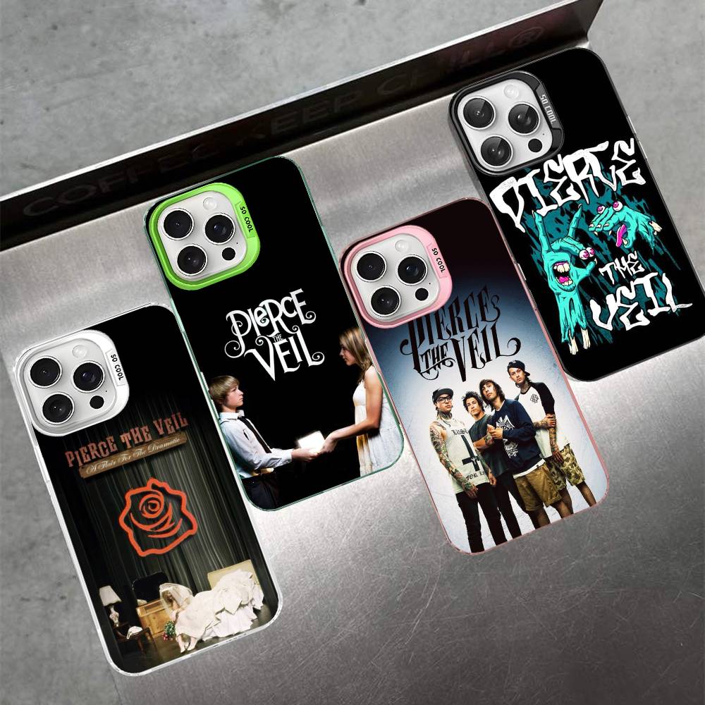 P-Pierce The Veil Band Phone Cases For iPhone 17 16e 15 14 13 12 11 Plus Pro Max ProMax Colorful Covers