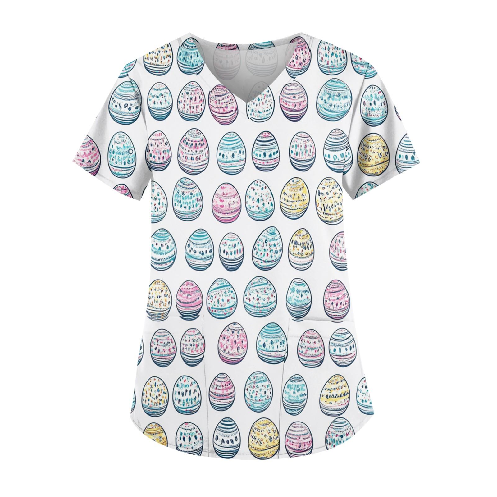 

Женские модные повседневные топы с v-образным вырезом и защитная спецодежда с принтом M