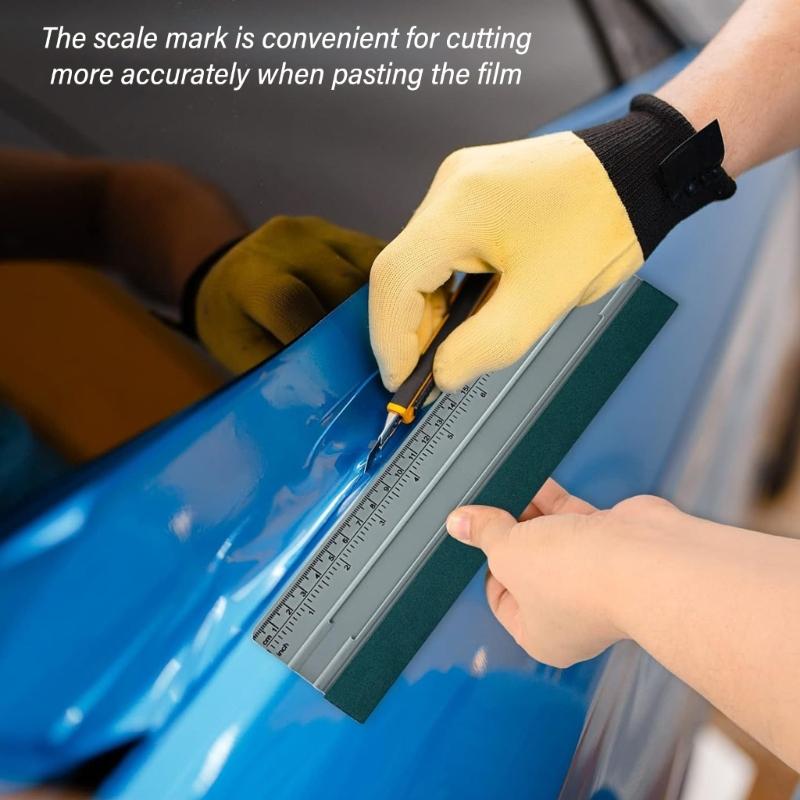 Efficient Felt Squeegee with Scale Car Vinyls Install Squeegee Multiple Excellent for Car Wrap & Window Film Installation