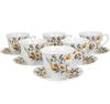 Set of 6 Daisy Cups and Saucers