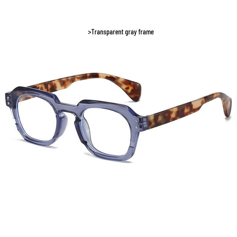 

Унисекс очки для чтения с защитой от синего света: Полнокадровая оправа, имитация ацетата, пружинные дужки, модный маленький квадратный дизайн для пожилых людей. Anti-blue Light 400°